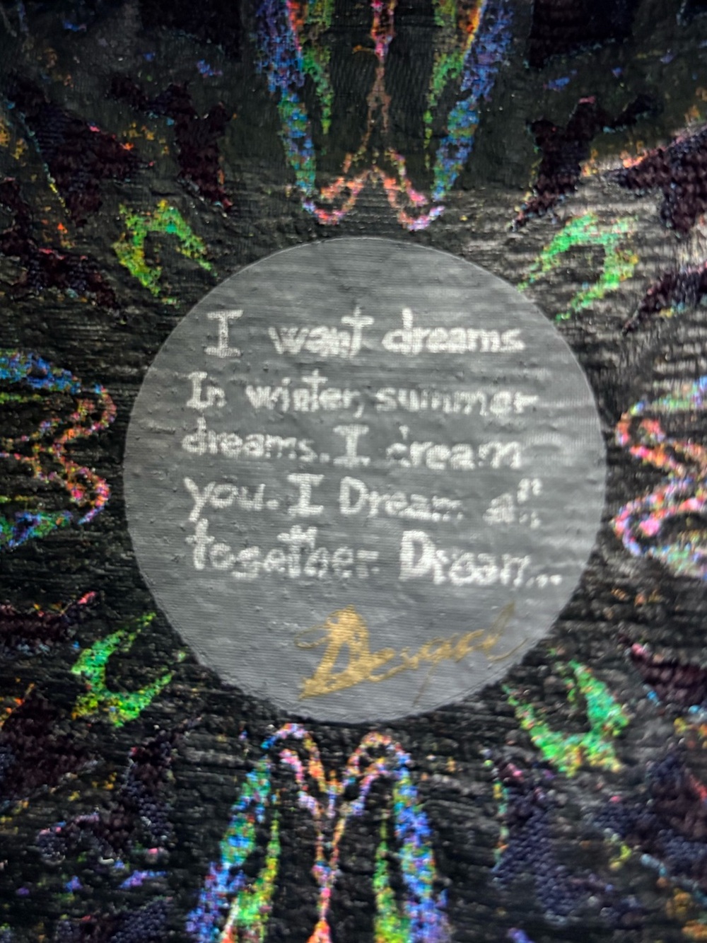 Desigual | "Dream" Long Floral Embroidered Jacquard Coat - Women 44/M, Navy/Blk - Picture 15 of 16